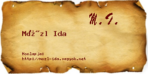 Mözl Ida névjegykártya