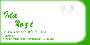 ida mozl business card